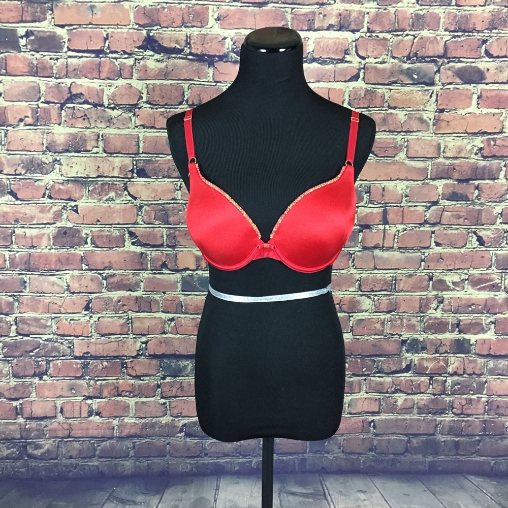 Lily of France Red Padded 36C Bra